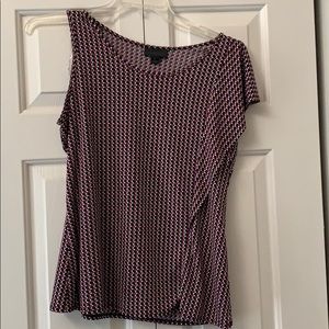 Pink black and white dress tank top